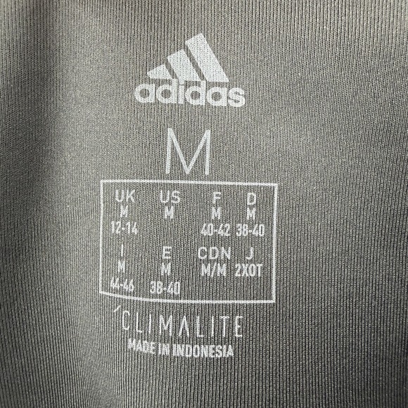 Adidas Pants Womens Medium Black Climalite 3-Stripes High Rise Leggings Athletic - Picture 3 of 7